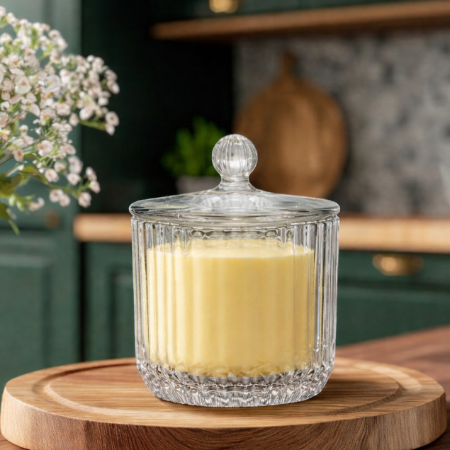 Manteigueira Francesa Wolff Cristal Império 350 ml Porta Manteiga de Vidro Sempre Fresca Mesa Posta em Oferta na Shopee