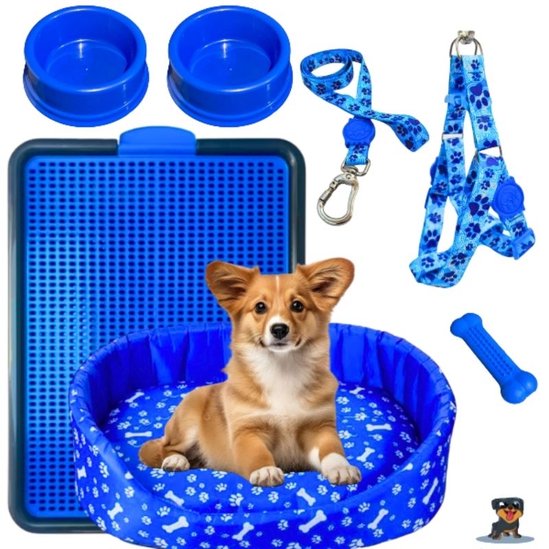 Kit Pet Guia Peitoral Caminha Para Cachorro Sanitário Higiênico Pequeno