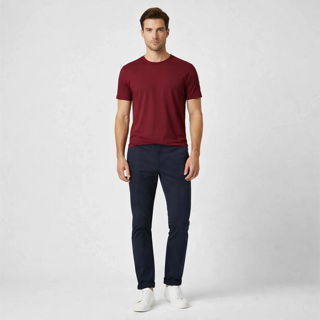 Camiseta basica Bordo Unissex 100% Algodão Confortável-Caimento Perfeito-otima qualidade--masculino-feminino- justo