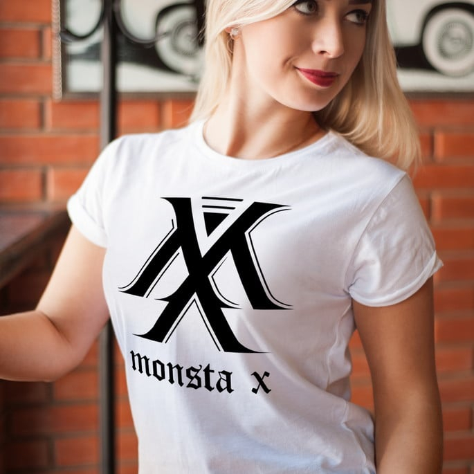 Camiseta Basica e Oversized K-Pop Monsta X Logo Grupo Sul-coreano Tour Nexus 2026 Show Brasil