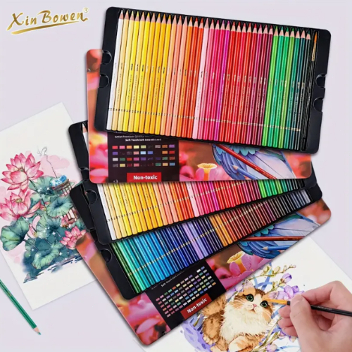 Kit 24/36/72 Cores Conjunto Profissional de Lápis Coloridos Lápis de Cor para Desenho Arte
