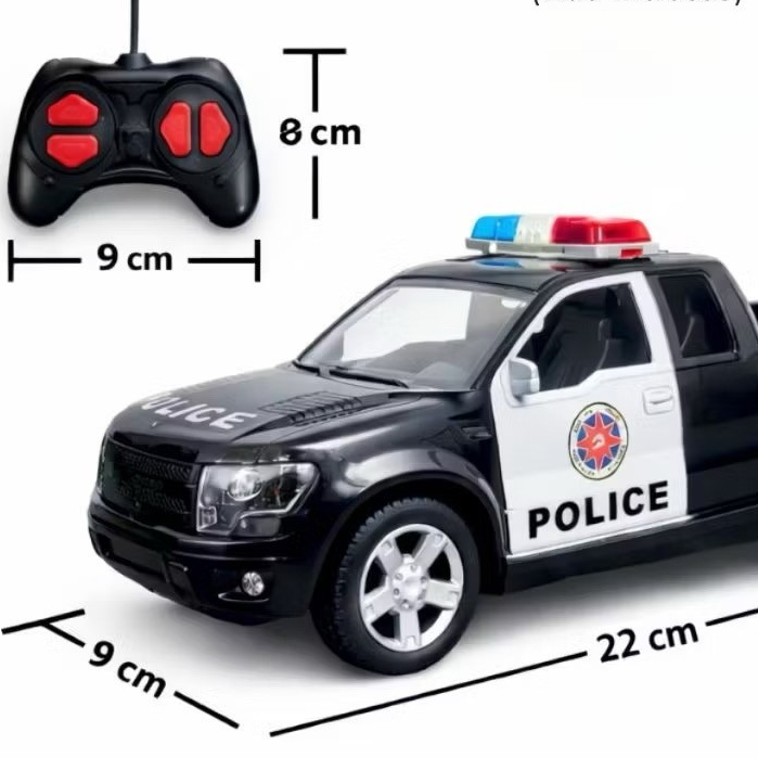 Policia Carro Controle Luz e Som Com Pilhas Brinquedo Infantil