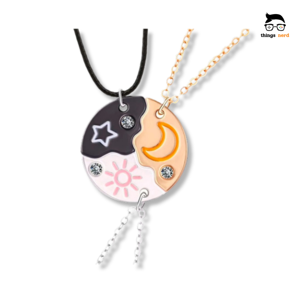 Colar Triplo Sol Lua e Estrela  Magnético Melhores Amigas Amizade Bff Trio Sempre Amigas Best Friend em Oferta na Shopee