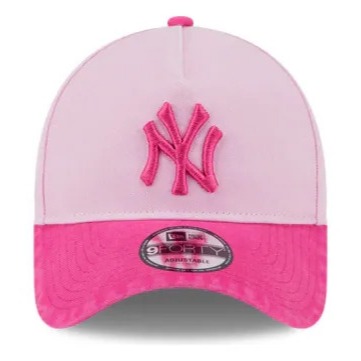 Boné New Era  New Era NY Yankees Snapback Washed Rosa Liso Unissex – Original