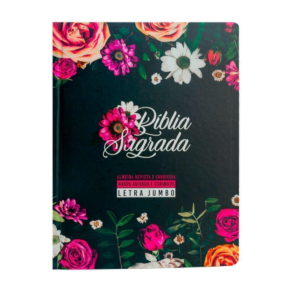 Biblia Arc Letra Jumbo Com Harpacapa Dura Floral Pink Edifique - Ppm em Oferta na Shopee