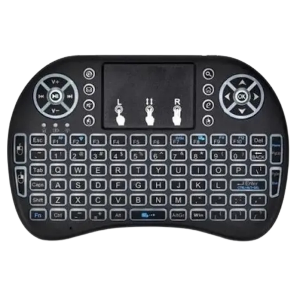 Imagem Mini Teclado Wireless S/ Fio Para Televisao Notebook Tv Box Preto