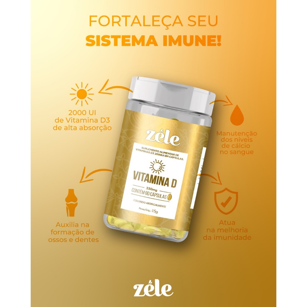 Vitamina D 2000ui 60 Cápsulas