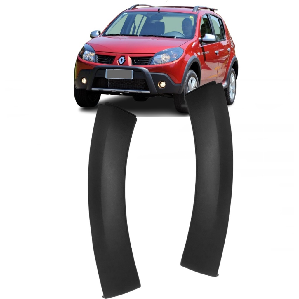 Par Moldura Paralama Dianteiro Sandero 2008 09 10 11 Stepway Menor