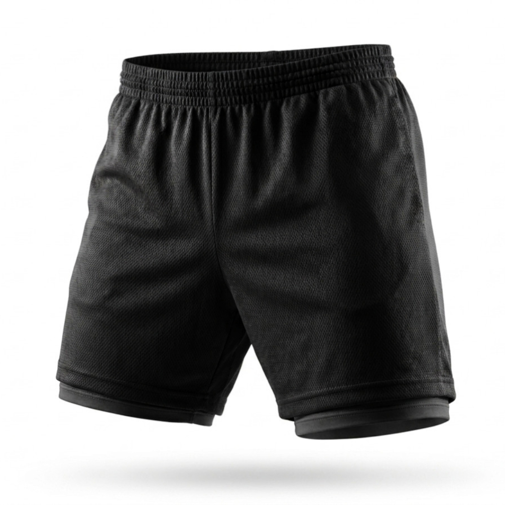 Shorts 2 Em 1 Masculina Dry Fit Treino Academia Confortável Sem Marcar