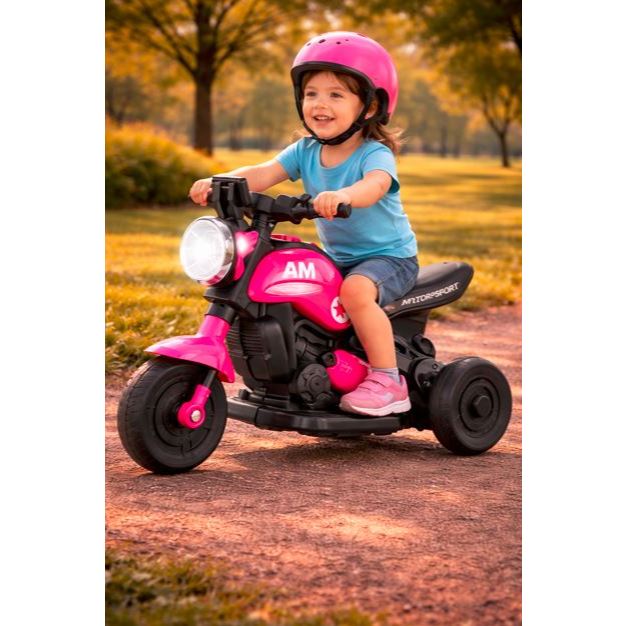Mini Moto Elétrica Infantil Rosa Daily Veículo Criança Recarregável Diversao Segura MOTO ELÉTRICA | ROSA | RECARREGÁVEL