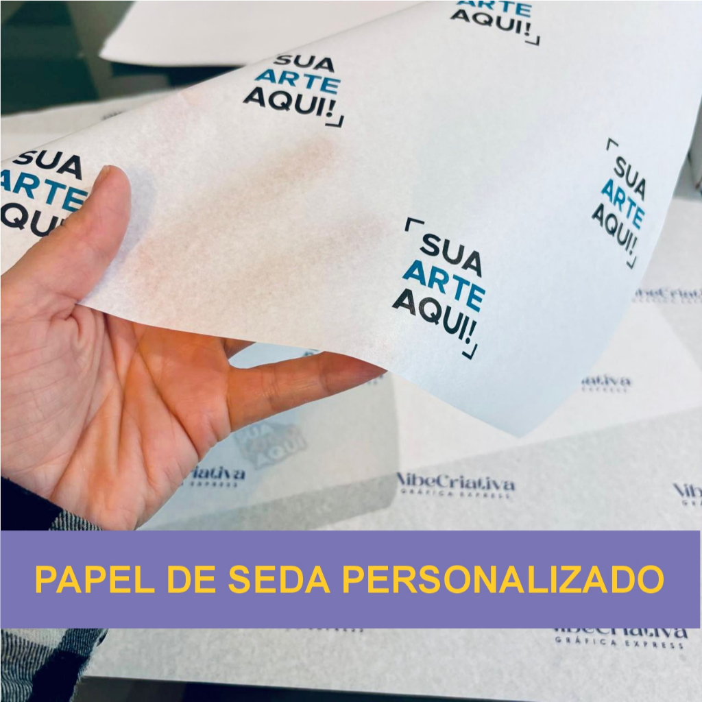 Papel Seda Personalizado para Embalagem | Envie sua Logo | 35g Fino | 25, 50 e 100 unidades