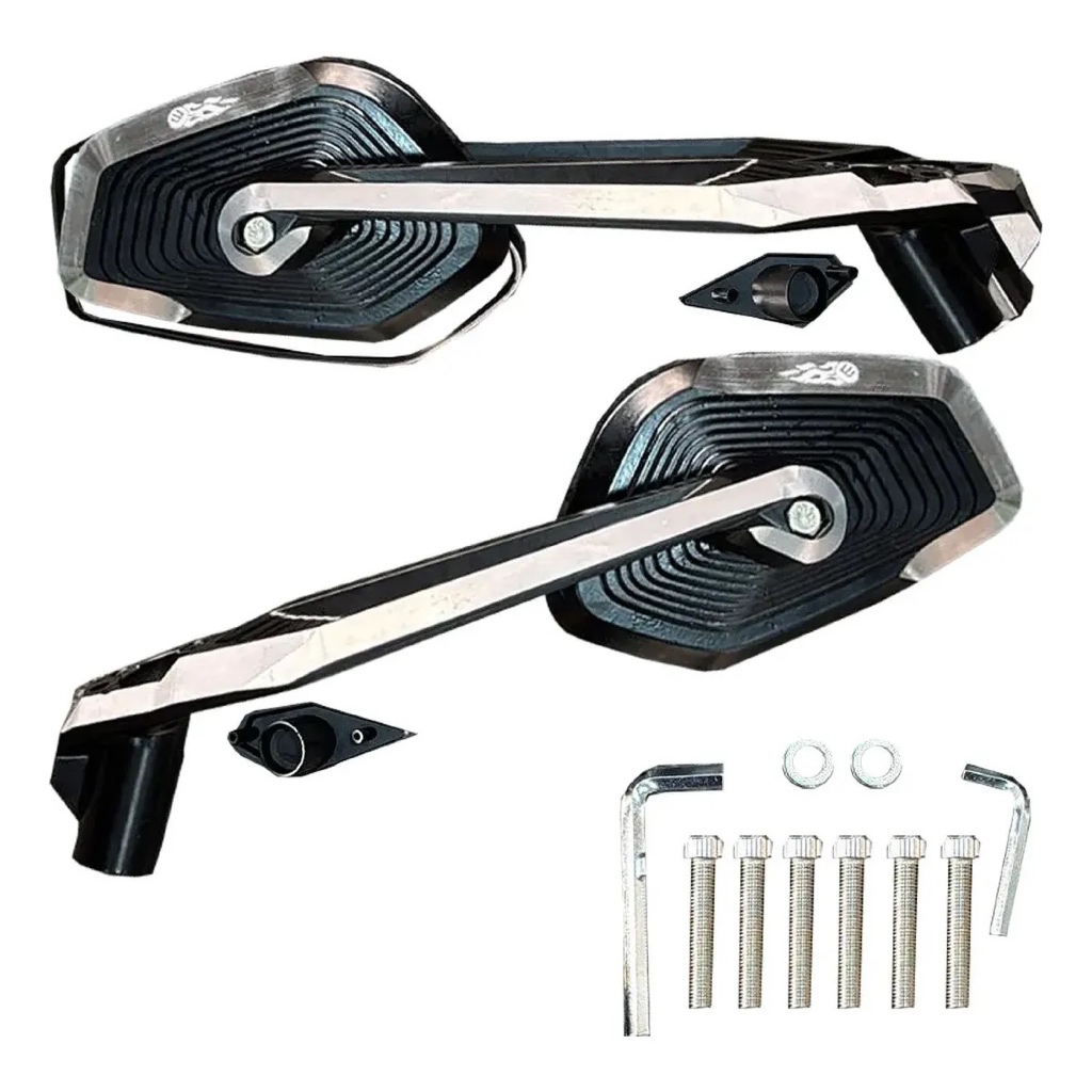 Espelho Retrovisor Mod Bmw Gs R1300 1250 Rosca Honda Yamaha — imagem 2 de 2