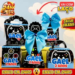 Kit Caixinhas Personalizadas Tema Game Gamer Lembrancinha para Festa Infantil