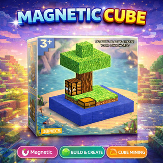 Blocos Magnéticos 38 Peças Brinquedo Educativo Infantil Montar Construção Magnética Divertido