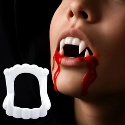 Brinsílios Brinquedo Dentaduras de Vampiro C/25 Unidades Lembrancinha Halloween Festa
