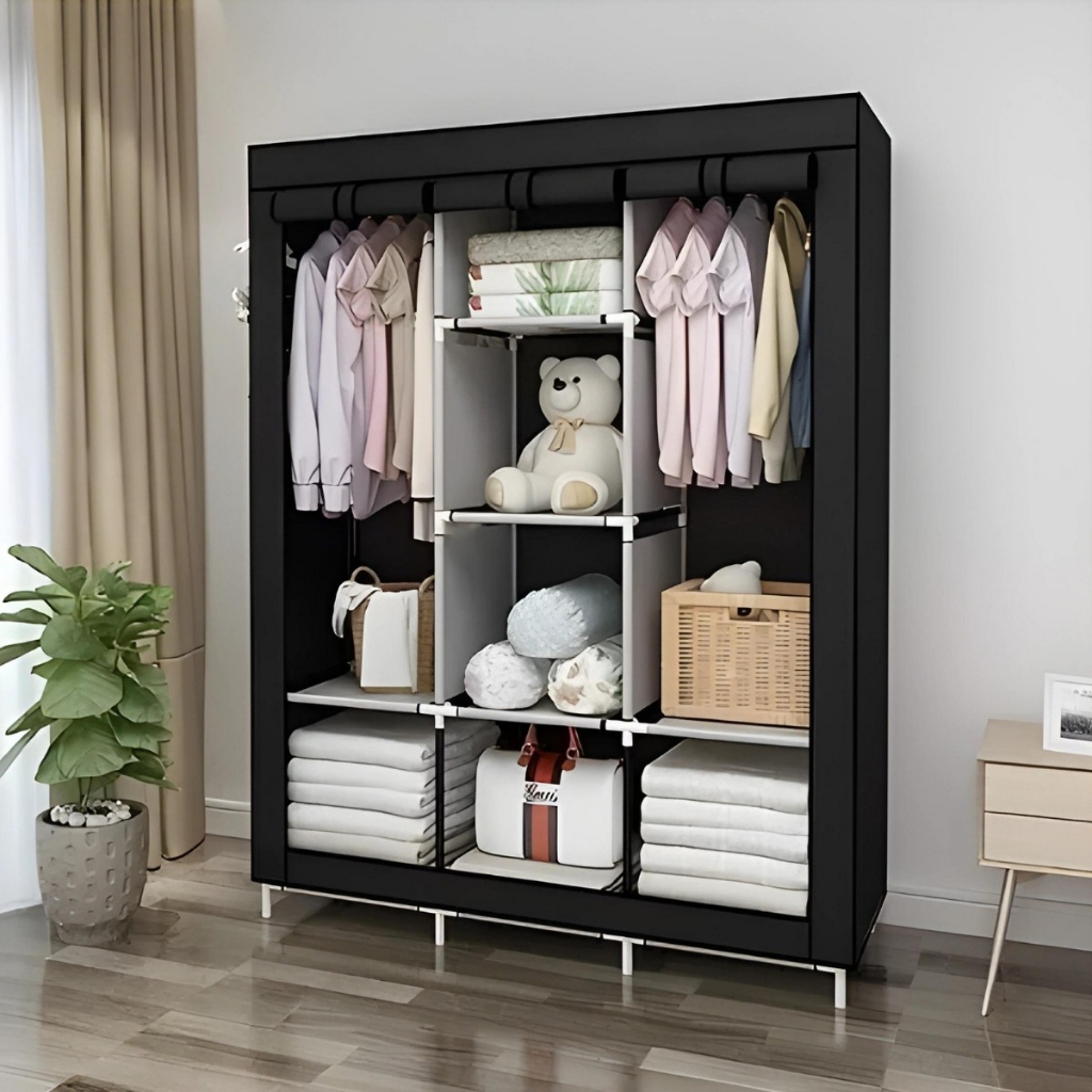 Guarda Roupa Dobrável Organizador De Roupa Armário Inteligente Solteiro