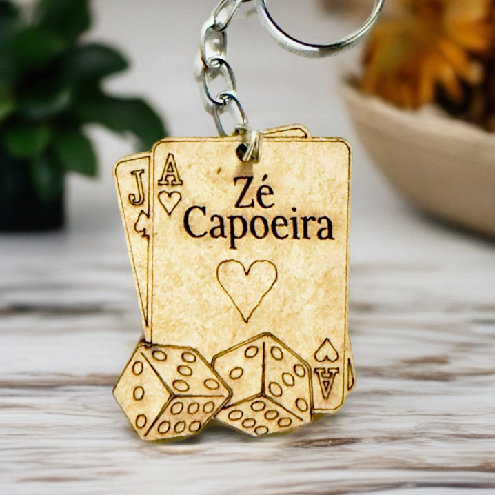 Kit Chaveiro BARALHO - DADO ZÉ CAPOEIRA , para axé, orixás, umbanda lembrancinhas, decoração