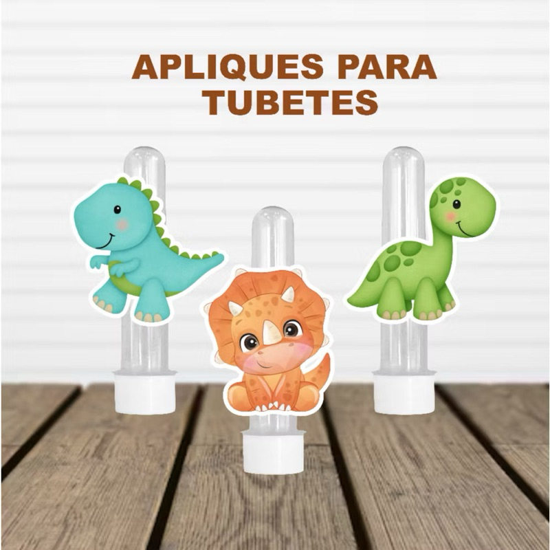 Dinossauros baby - 30 Apliques para Tubetes - Festa infantil - Lembrancinhas personalizadas mimo papelaria