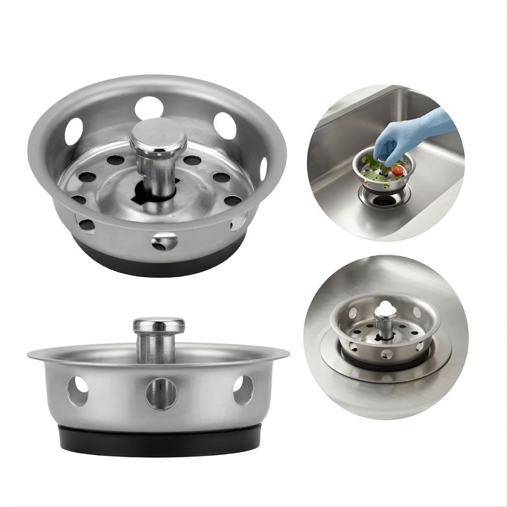 Cesto Ralinho de Pia em Inox Válvula Americana 3.1/2 Pol 50mm Cestinho Higiênico Removível Modelar