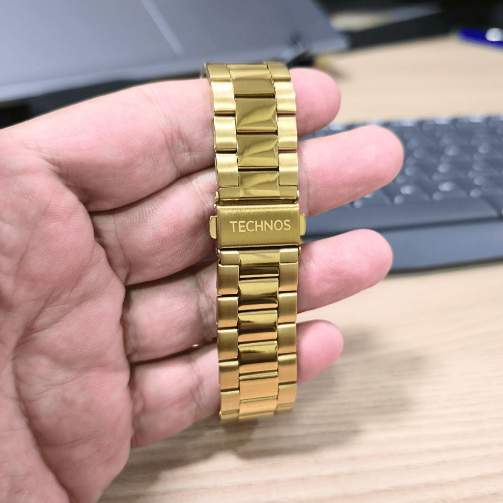 Relógio Technos Masculino Analógico Dourado Racer 2117LBO/4P