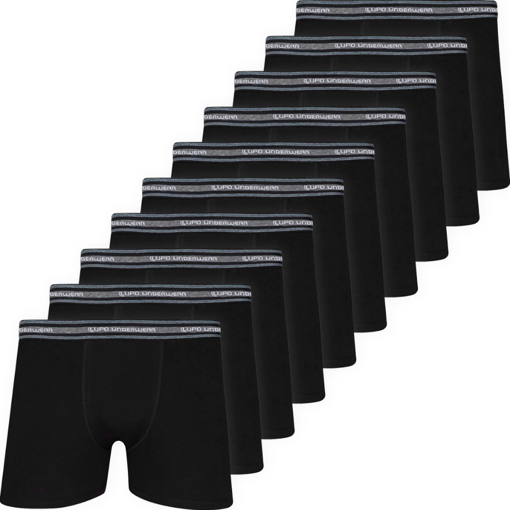 Kit 10 Cuecas Lupo Original Boxer Algodão Respirável Masculino Box Cotton Cueca Adulto Confortável Básica