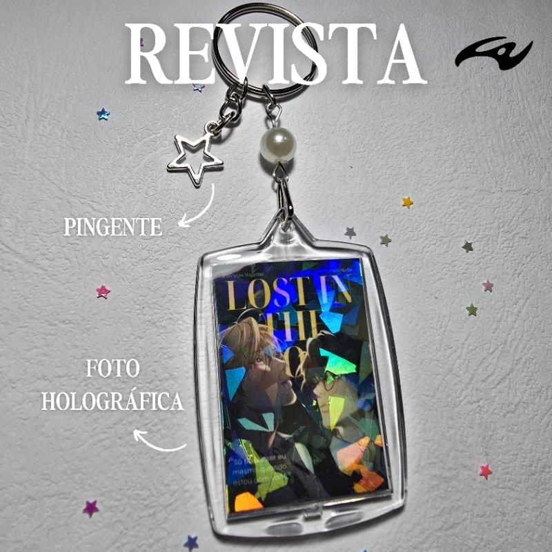 Chaveiro Revista Lost in The Cloud Acrílico | Chaveiro BL | Chaveiro Yaoi