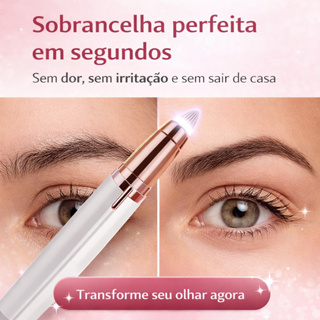 Caneta Depiladora Sobrancelha Elétrica Recarregável USB Indolor Aparador Facial Feminino em Oferta na Shopee