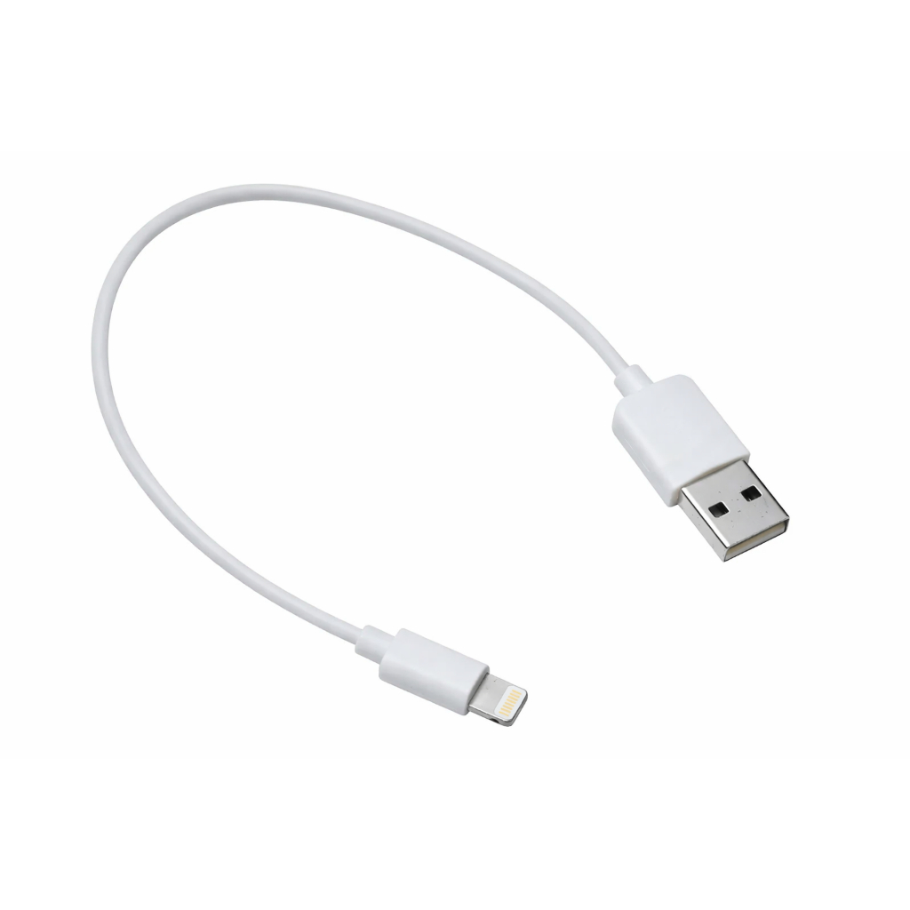 Cabo Curto Pequeno Compatível iPhone Lightning 3A Reforçado Carregamento Rápido Powerbank