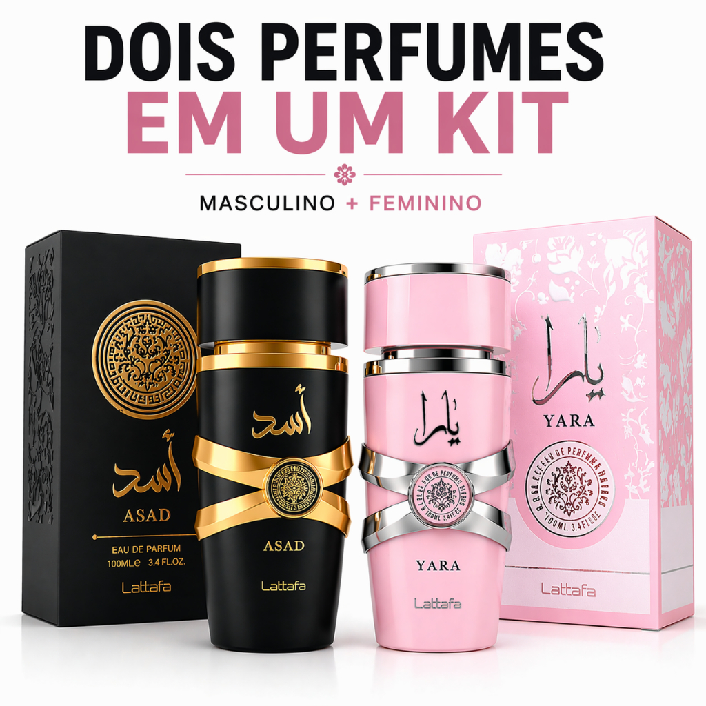 Kit Perfume Lattafa Asad e Yara 100ml Original Importado Perfume Árabe Masculino Feminino EDP