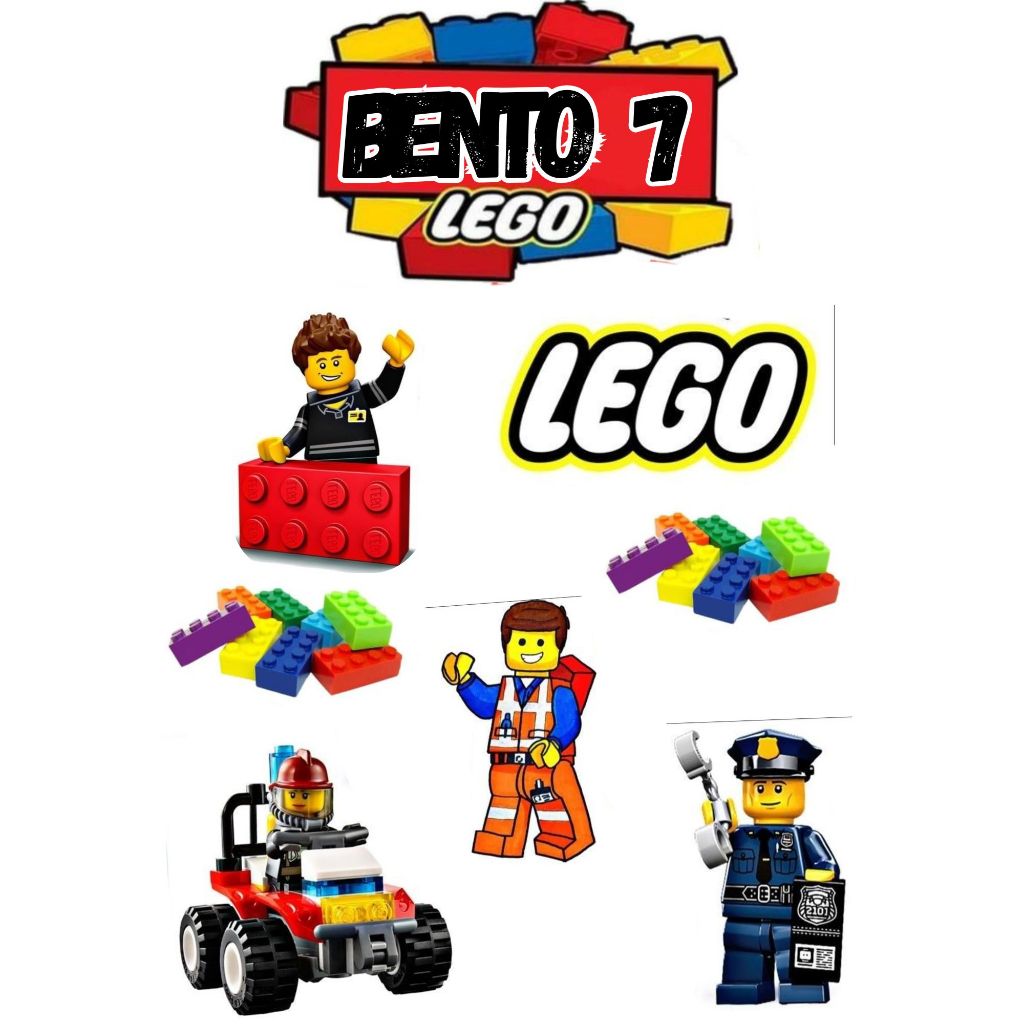TOPPER ( Topo de bolo personalizado para festa LEGO )