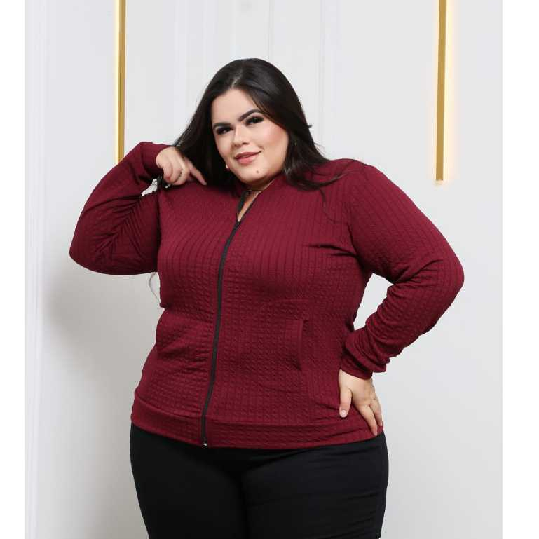 Jaquetinha Bomber Casaco Feminina Plus Size Blusa Ziper Casaco Frio