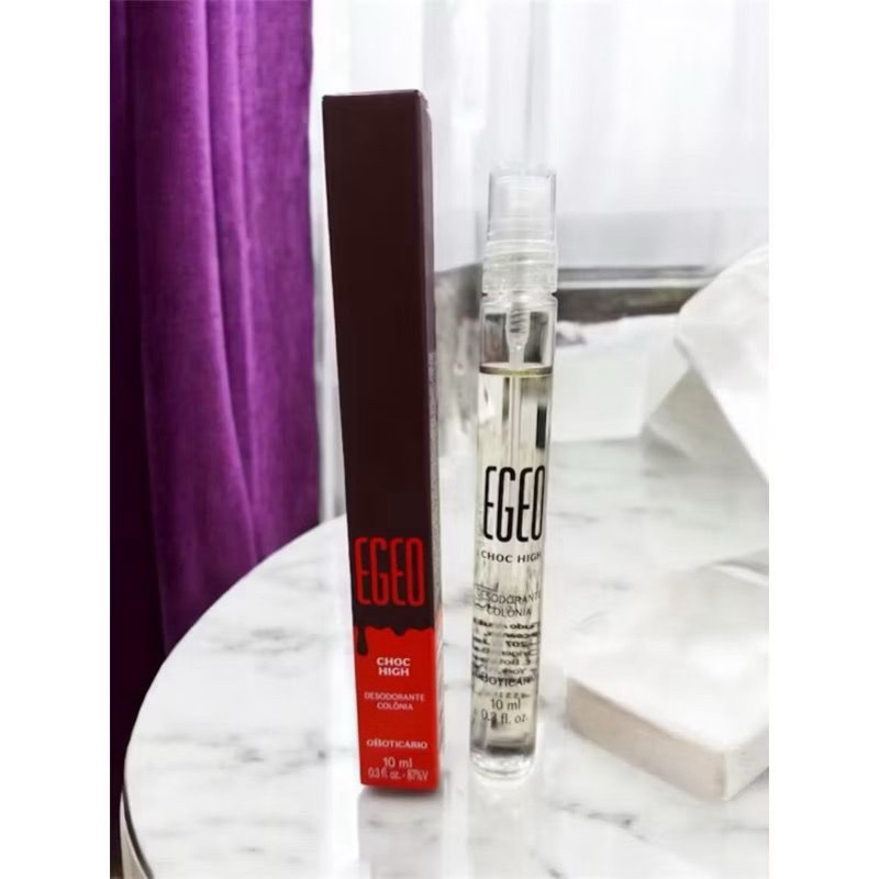 Cheiro Perfume Egeo Choc Hogh miniatura O Boticário 10ml