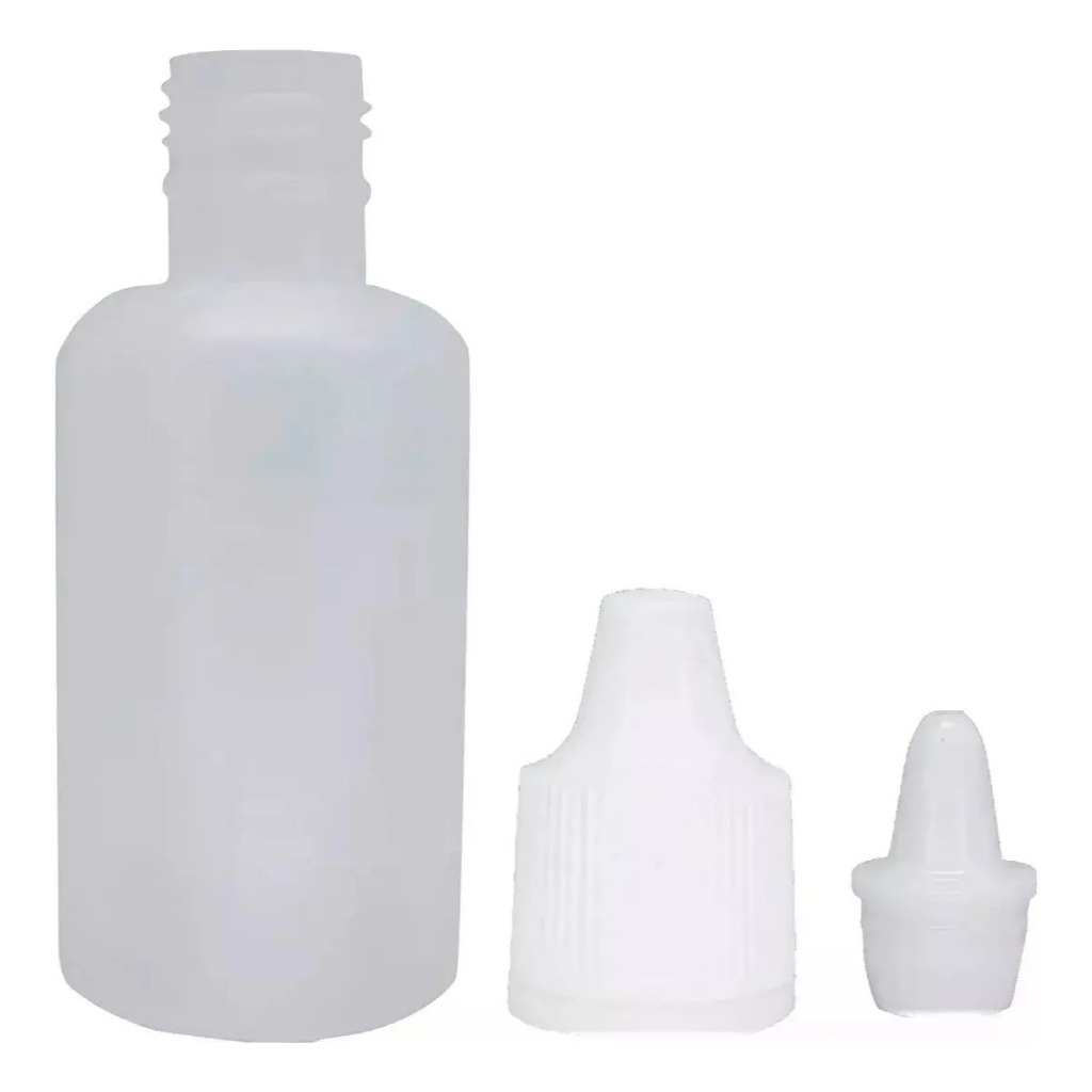 Frasco Plástico De 5ml - Conta Gotas - 100un Tampa Lacre!