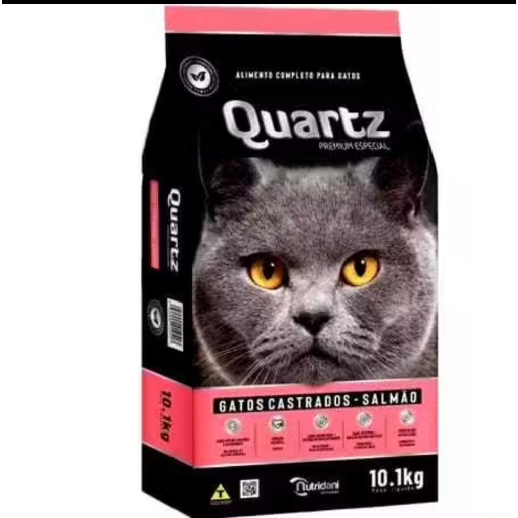 Ração QUARTZ Premium Gatos Castrados Salmão 10.1kg