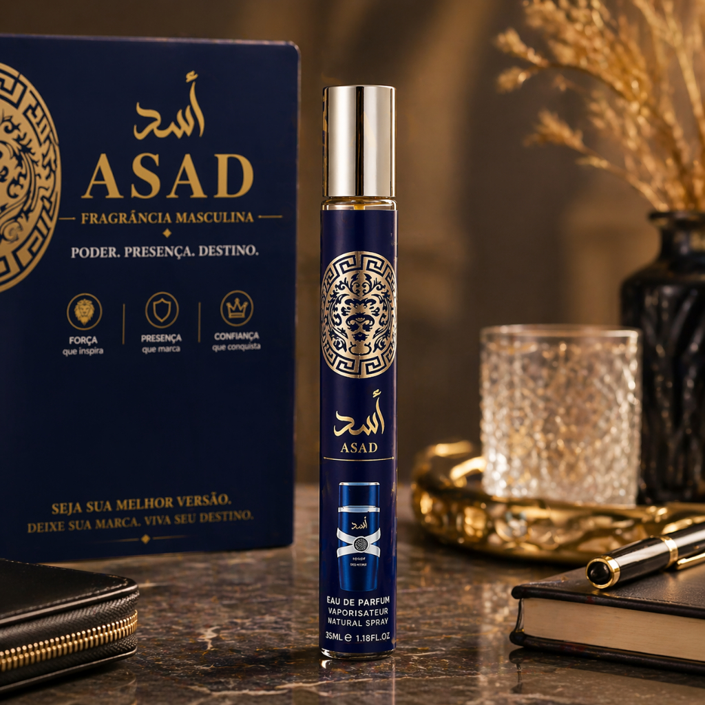 Perfume Árabe Asad Yara Importado Unissex Perfume Arabe Marcante de Bolsa Asad Yara 35ml