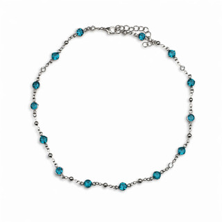 Colar Feminino Choker com Pedras Azuis – Delicado e Sofisticado colar feminino, choker delicada, colar azul, colar elega
