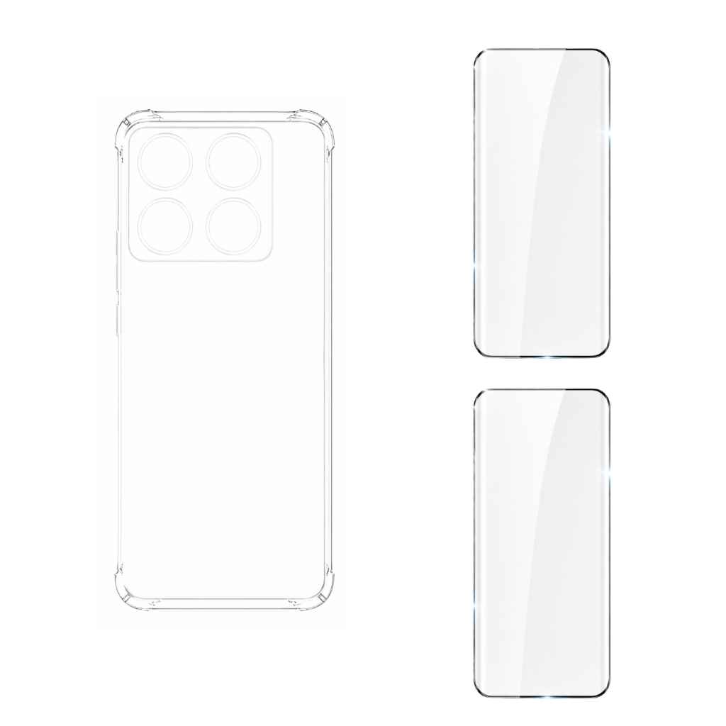 Kit Para Moto G77 Capa Case capinha TPU +  2 UN Pelicula 3d Vidro Temperado - Lançamento