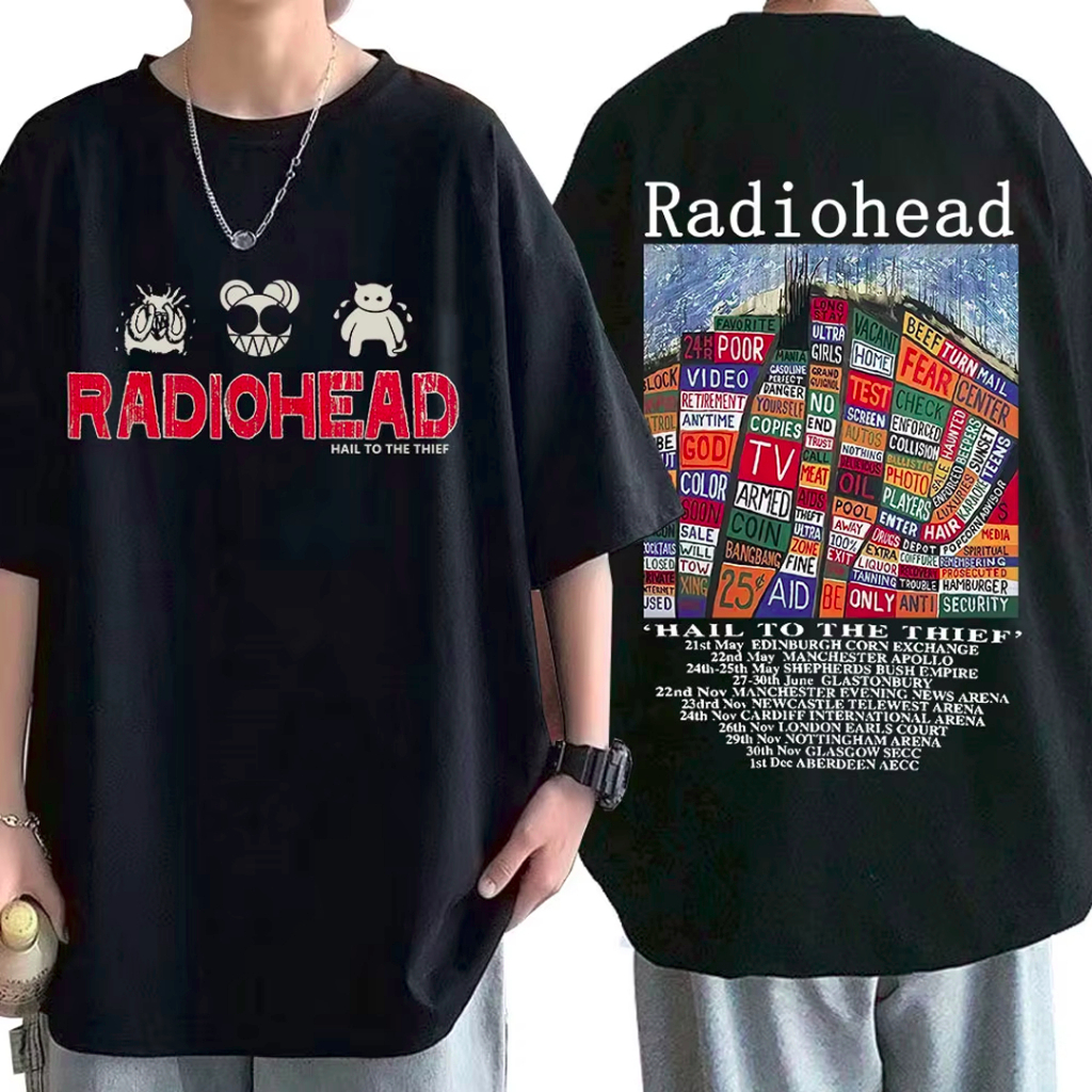 Camiseta Basica T-Shirt Unissex Banda Radiohead Hail To The Thief Rock Indie
