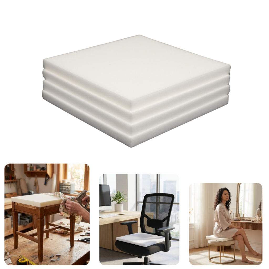 Espuma cadeira 45x45x3cm D28 - Kit 4 unid.
