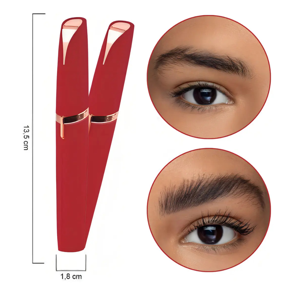 Caneta Depilador Sobrancelha Elétrico Super Premium Flawlbss - COR:VERMELHO