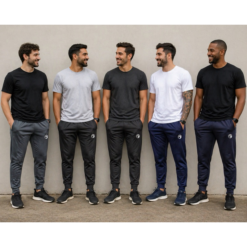 Calças Masculina Jogger - Kit de 5 Calças - Do P ao GG - Totalmente Flaneladas - Ótimas para academia e caminhadas.