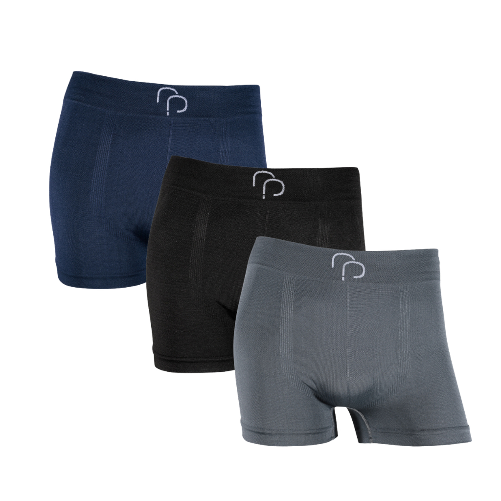 Kit 3 Cuecas Boxer Masculinas Microfibra Sem Costura Confortável Respirável Adulto