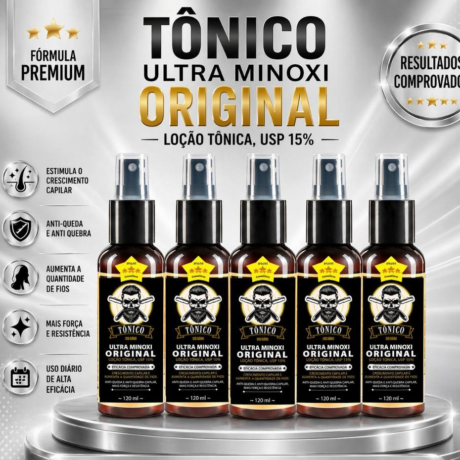 Kit 5x Pro Barber Spray Barba e Cabelo UltraMino