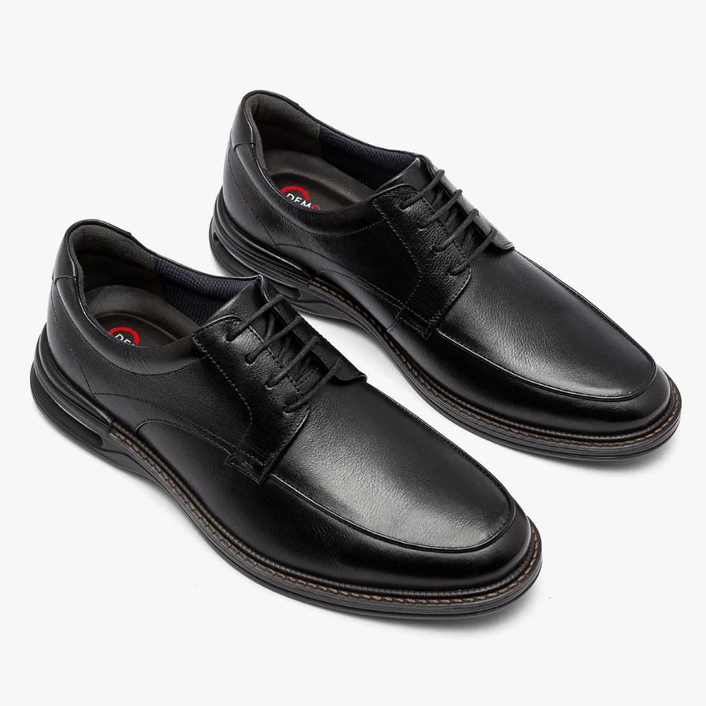 Sapato Social Democrata Masculino Adulto Air Magnum 5931 Preto Original Couro Lançamento