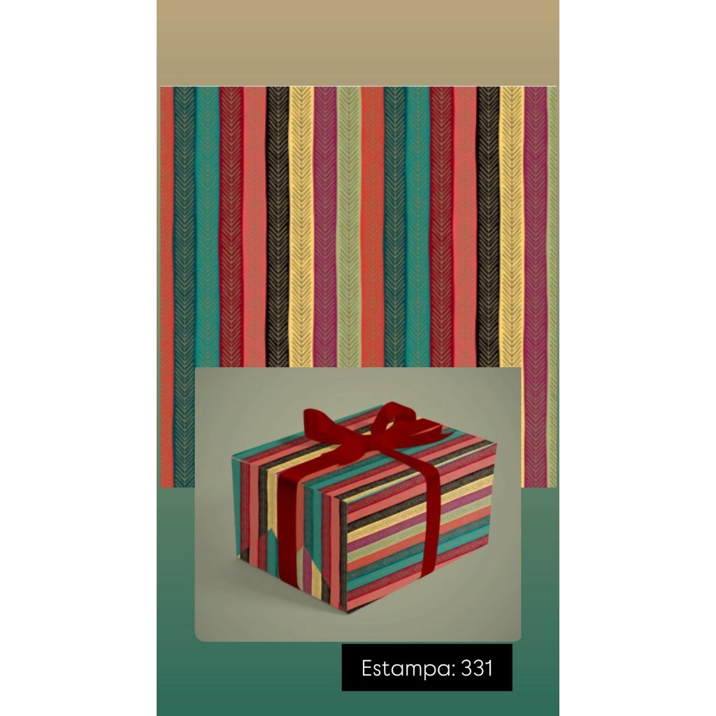 Papel de Presente Resma Folha 50x60 - Pct c\ 40 folhas