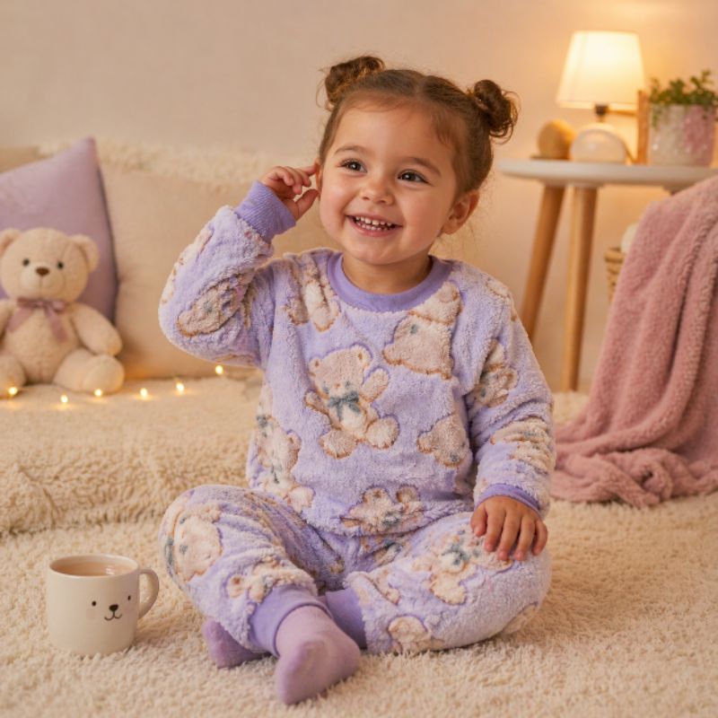 Pijama Fleece Menina e Menino Inverno Quentinho.