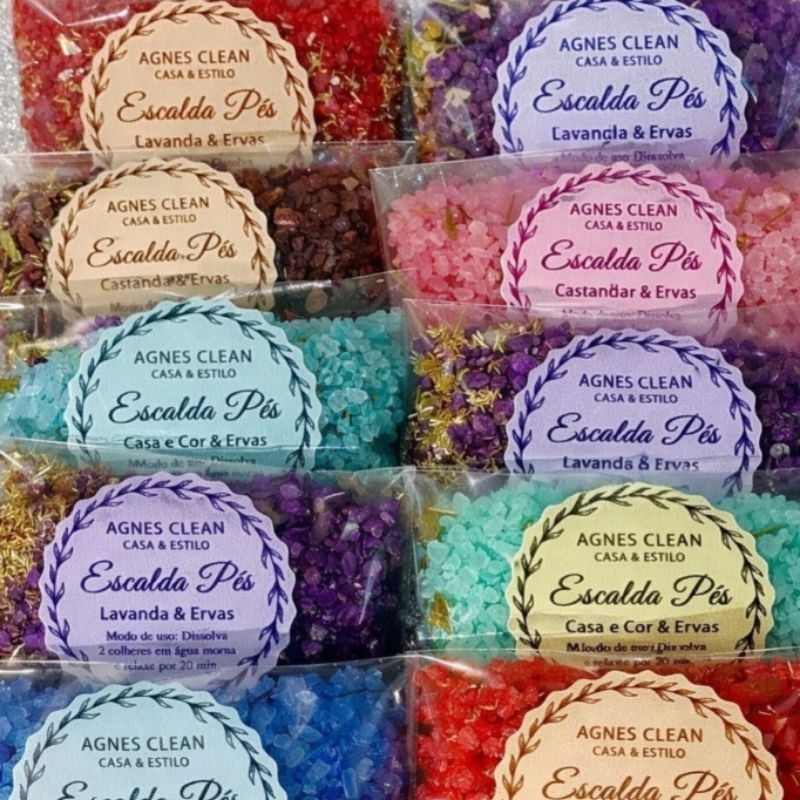 Escalda Pés Relaxante 10 ou 20 Unidades Ervas Naturais|Spa Pés| Presente|Mimo relaxante