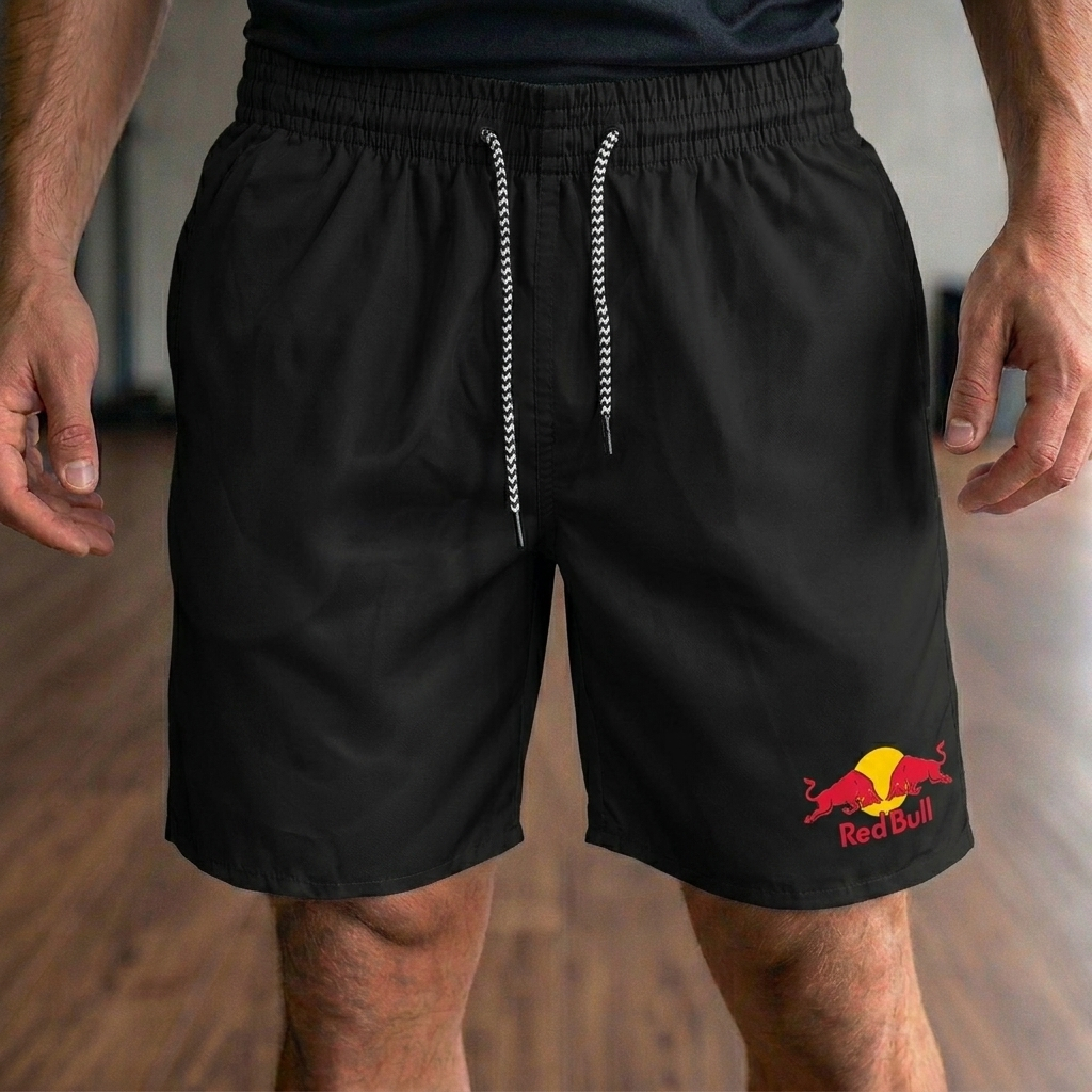Bermuda Elastano premium - RED BULL 01  Esporte praia academia, pratica de lutas, futebol, corridas.