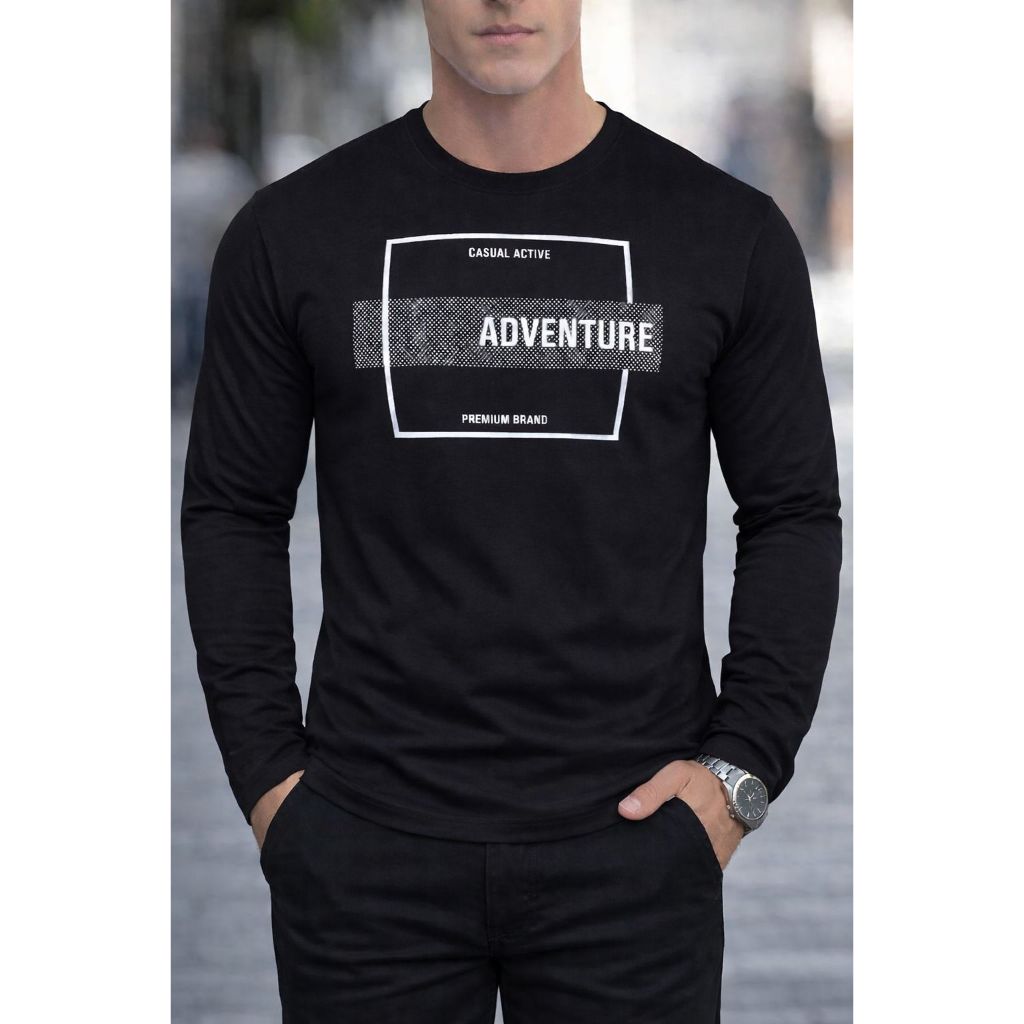 camiseta masculino manga longa gola redonda AD P M G GG G1 G2 G3