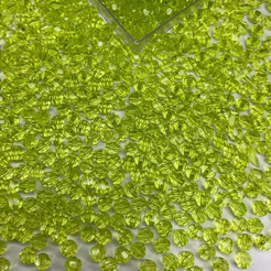 Miçanga Cristal Acrílica Sextavada 6mm Conta Acrílico Passante